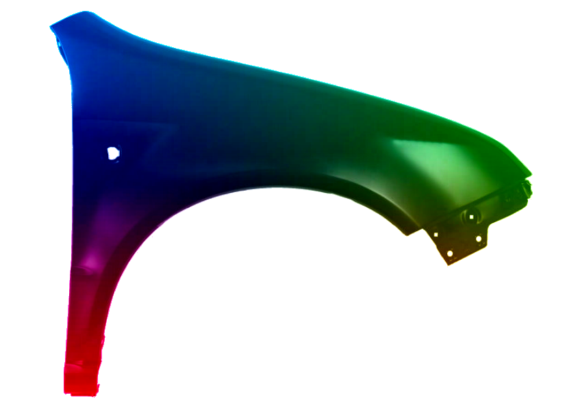 Stænkskærm FRONT HØJRE til Skoda Fabia 6Y 00-07 MALET I 5550 LF6C NY - Image 2