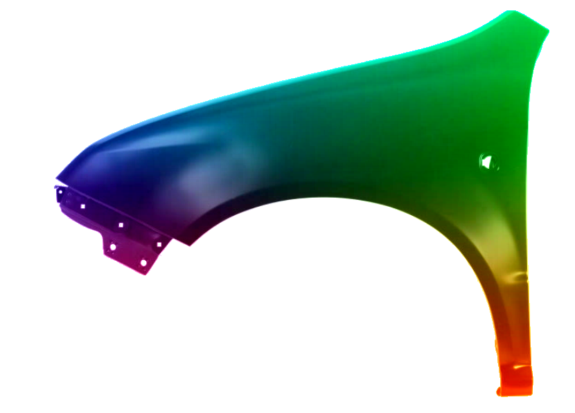 Stænkskærm VENSTRE FRONT til Skoda Fabia 6Y 00-07 MALET I 5550 LF6C NY - Image 2