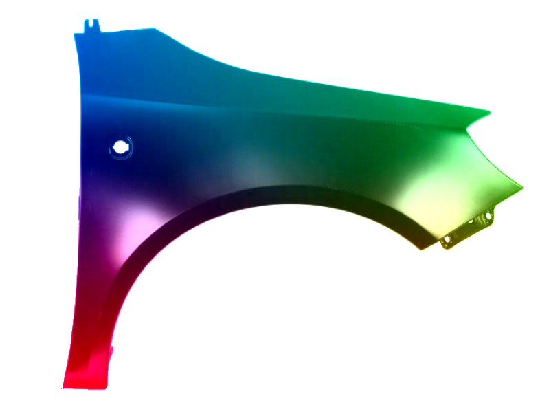 Stænkskærm FRONT HØJRE til Skoda Fabia 5J 07-15 MALET I 1026 LF9E NY - Image 2