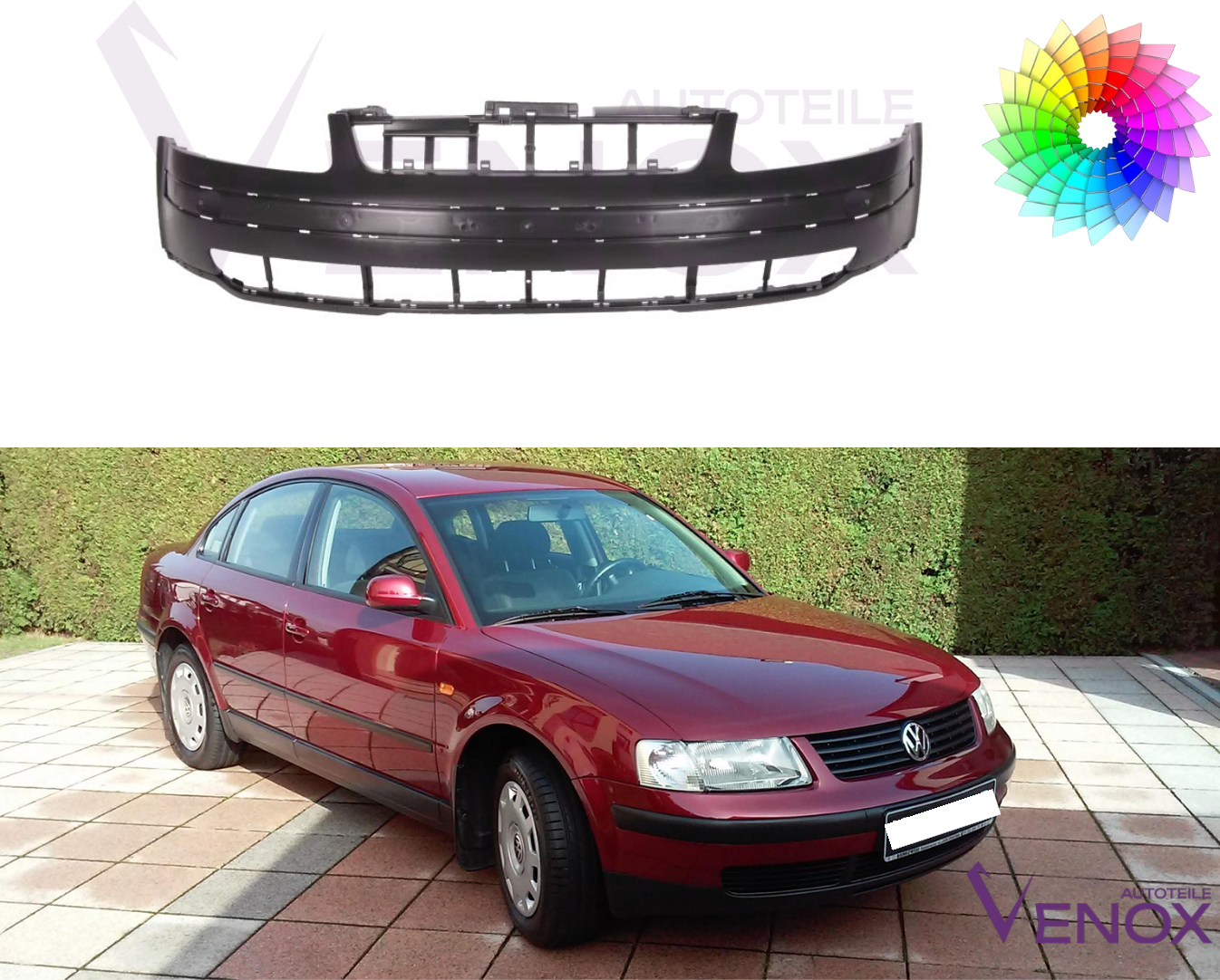 Forkofanger til VW Passat B5 1996-2000 lakeret i en farve efter eget valg - Image 2