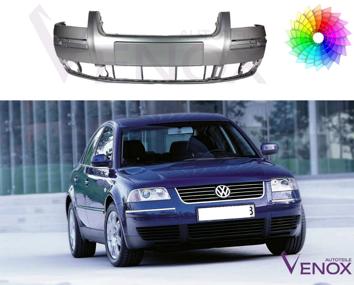 Forkofanger til VW Passat B5 FL 2000-2005 lakeret i en farve efter eget valg - Image 2