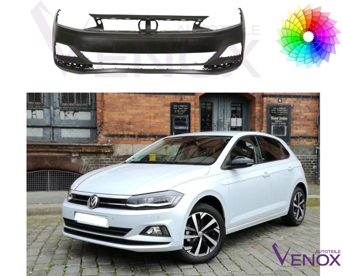 Forkofanger til VW Polo fra 2017 - malet i ønsket farve - Image 2