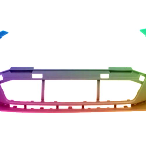 Forkofanger til Audi A3 8V 2016-2020 SRA PDC S-Line Lakeret i ønsket farve