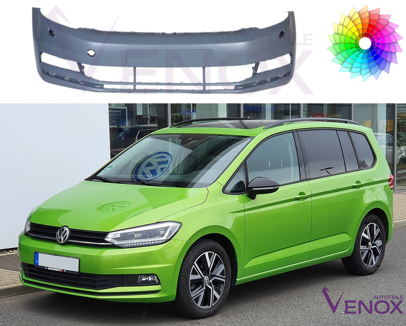 Forkofanger til VW Touran 5T fra 2015 SRA lakeret i ønsket farve - Image 2