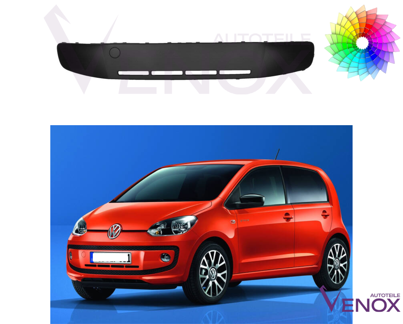 Kofangerliste foran til VW UP! 2012-2016 malet i den farve, du ønsker - Image 2