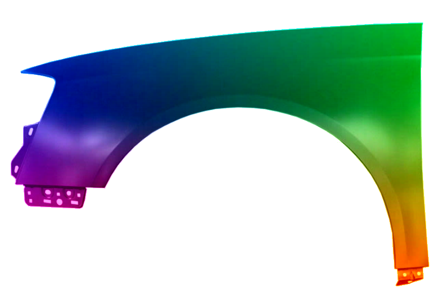 Stænkskærm VENSTRE FORAN til VW PASSAT B6 2005-2010 MALET I LK7X NY - Image 2