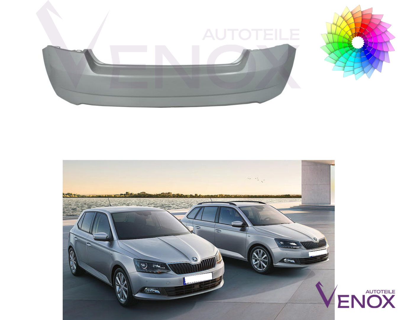 Bagkofanger til Skoda Fabia HB III 14-18 Lakeret i ønsket farve - Image 2