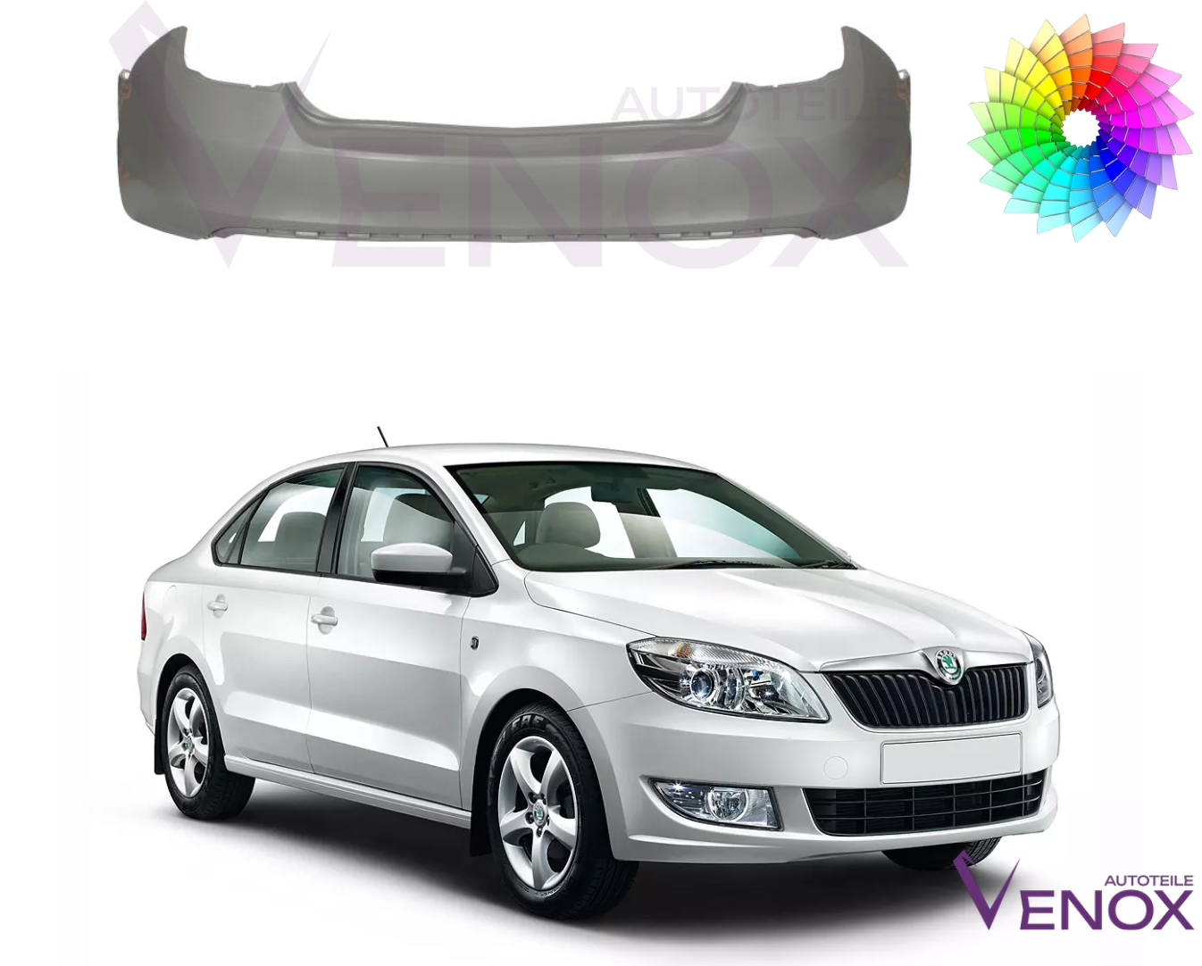 Bagkofanger til Skoda Rapid fra 2012 PDC Lakeret i ønsket farve - Image 2