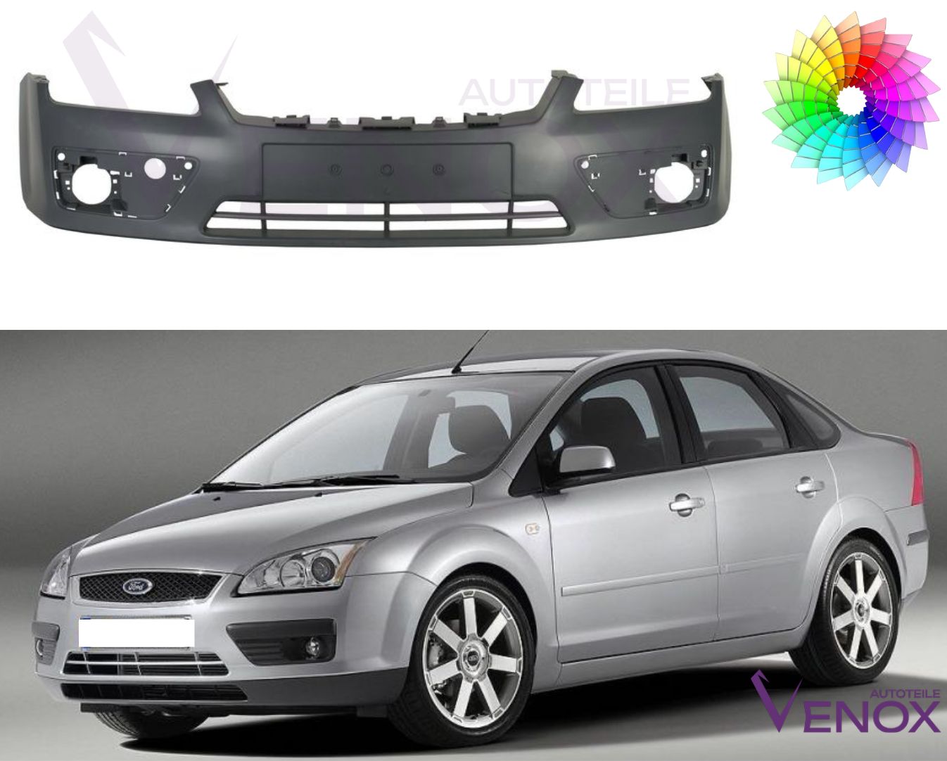 Forkofanger til Ford Focus Mk 2 2004-2008 malet i en farve efter eget valg - Image 2