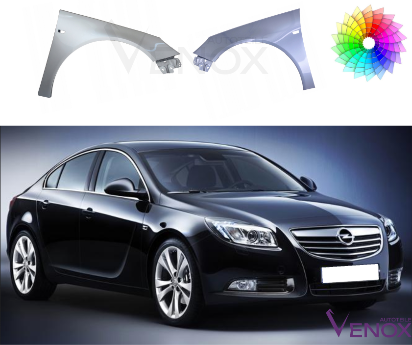 Stænkskærm FRONT RIGHT til Opel Insignia 08-17 MALET FARVE EFTER DIT VALG - Image 2