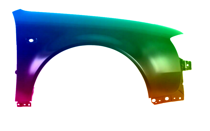 Stænkskærm FRONT RIGHT til AUDI A6 C5 1997-2005 MALET I LY5L NY - Image 2