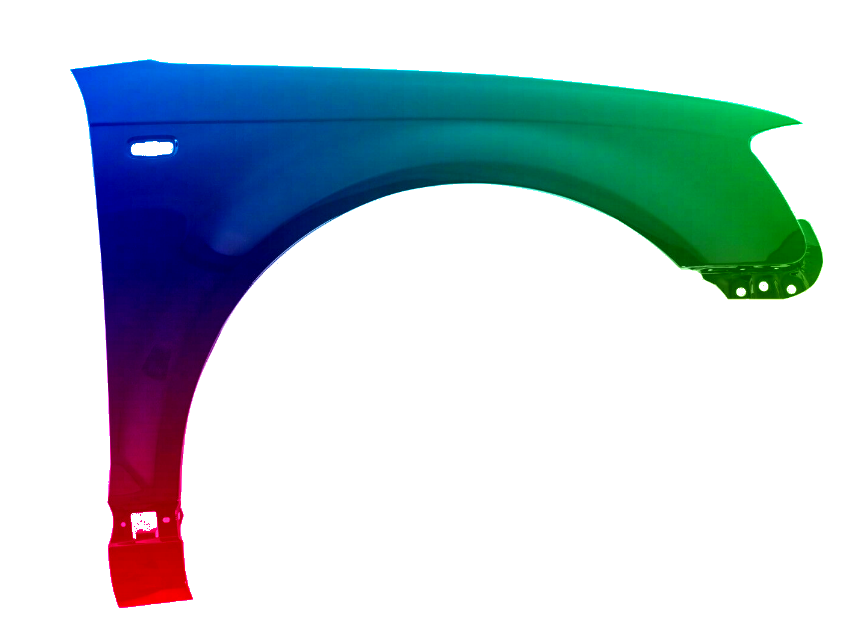 Stænkskærm foran til højre til AUDI A3 8P 2008-2012 LACKERET I LZ3M NY - Image 2