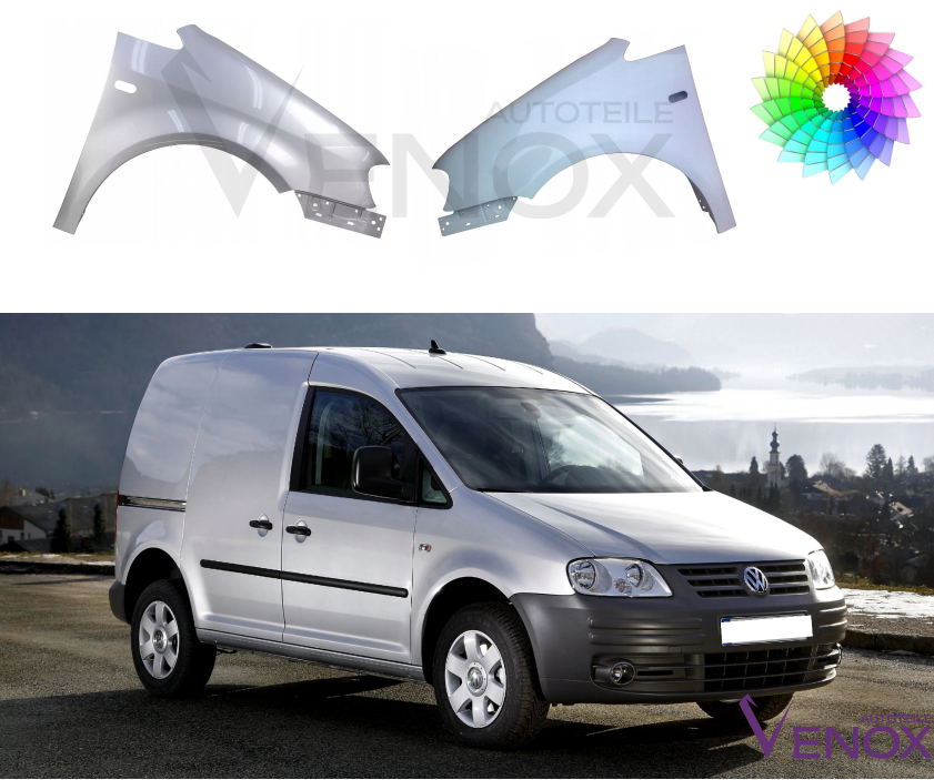 Stænkskærm foran højre til VW CADDY 04-10 MALET I FARVE EFTER EGET VALG NY - Image 3