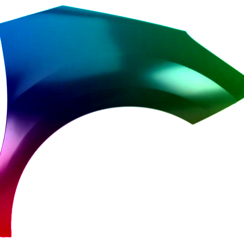 Stænkskærm højre til Citroen C3 2010-2016 Lakeret i ønsket farve