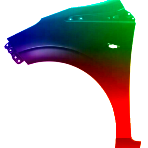Stænkskærm til venstre til Peugeot 108 fra 2014 Lakeret i ønsket farve