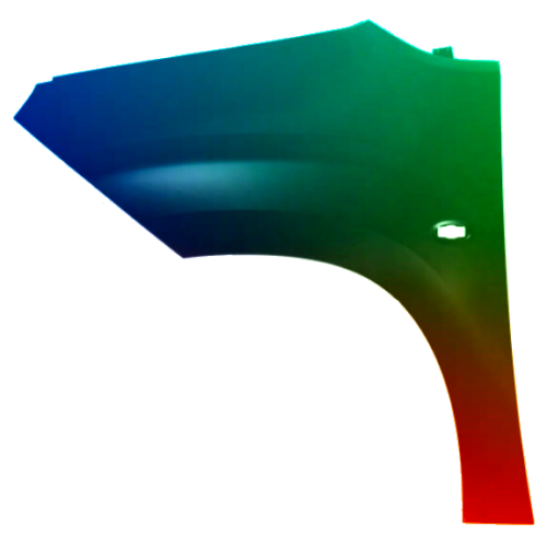 Stænkskærm til venstre til Peugeot Partner/Rifter fra 2018 Lakeret i ønsket farve