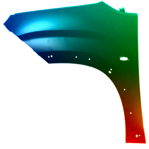 Stænkskærm til venstre til Peugeot Partner/Rifter fra 2018 Lakeret i ønsket farve