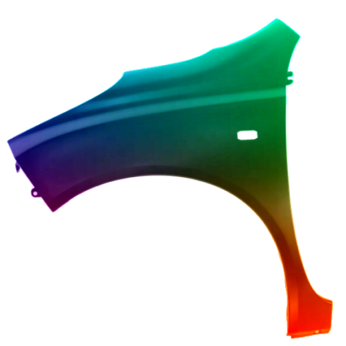 Stænkskærm til venstre til Nissan Micra (K12) 2003-2010 malet i ønsket farve