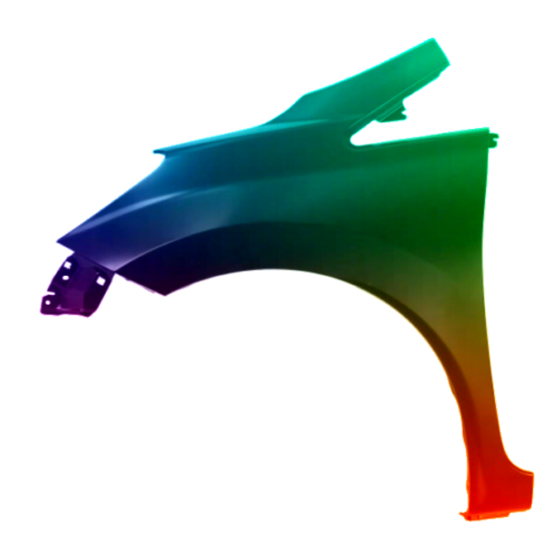 Stænkskærm til venstre til Nissan Note (E12) fra 2013 Lakeret i ønsket farve