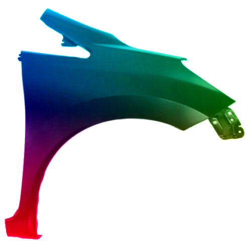 Stænkskærm højre til Nissan Note (E12) fra 2013 Lakeret i ønsket farve