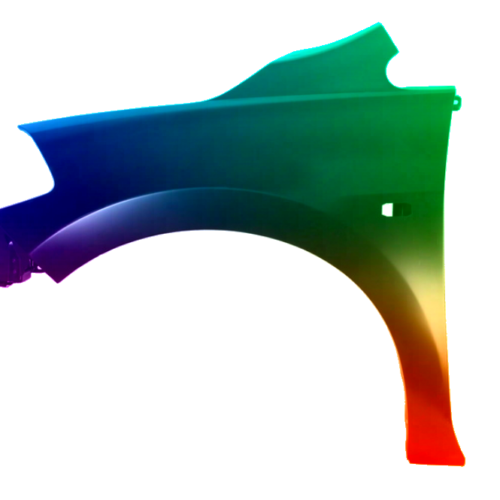 Skærm til venstre til Nissan Tiida (C11X/SC11X) fra 2007 Lakeret i ønsket farve